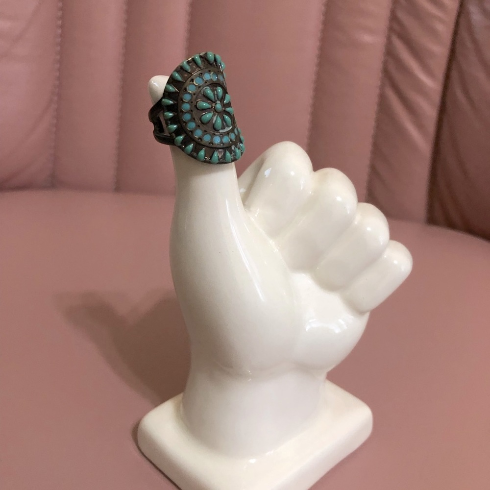 Boho turquoise ring size 6
